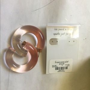 Francesca’s Collections HAILEY medium sized resin hoop earrings.  1.75” D